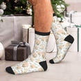 thumbnail image 7 of Pofeuu Air Balloon and Flower Print Crew Socks, Adult Running Hiking Socks for Youth and Adult, 7 of 7