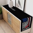 thumbnail image 4 of Black American Flag Table Runner - 120 Inch Long, Kitchen Dining Table Runner Dresser Scarves, Abstract Red Hockey Stripes Us Flag Farmhouse Decor for Coffee Tables Wedding Party Banquet, 4 of 8