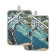 thumbnail image 7 of Yayeee Pot Holders Kitchen Heat Resistant with Pocket 7"x9.8" Cotton Oven Cooking Hot Pads, Yellow Tree, 7 of 7