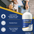 thumbnail image 5 of LubriSynHA Equine and Pet Hyaluronic Acid Hip & Joint Supplement for Horses, Dogs and Large Animals, Vet-Developed Oral Liquid, Original Formula, Gallon Size, 128 oz, 5 of 8