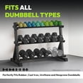thumbnail image 6 of HANDBODE 3-Tier Dumbbell Rack, Heavy Duty, 1000 lb Capacity, Holds 5-125 lb Dumbbells, 6 of 9