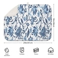 thumbnail image 2 of Blue Floral Leaf Pattern Dish Drying Mat for Kitchen 1 Pack, Ultra Absorbent Microfiber Dishes Drainer Mats,18"x24", 2 of 4
