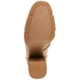 thumbnail image 4 of STEVE MADDEN Womens Beige 1" Platform Lace-Up Back Pull-Tab Padded Hani Round Toe Block Heel Zip-Up Heeled Boots 9.5, 4 of 4