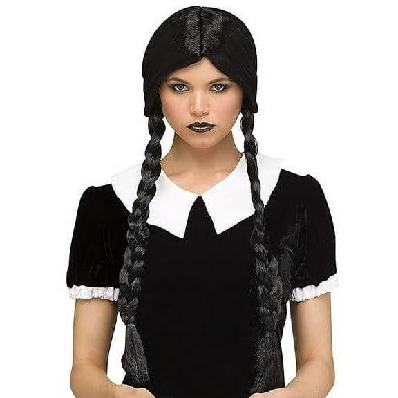 Fun World Womens Black Braids Costume Wig Accessory, Standard