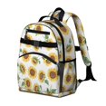 thumbnail image 2 of Sunflower White Pattern Cute School Backpack Bag for School with Padded Back and Adjustable Shoulder Straps 15.25"x11.5"x5.25", 2 of 5