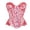 yue866-Pink, variant on Corset Tops for Women Leopard Lace Patchwork Stylish Bustier Strapless Mesh Shapewear Bodysuit Black S