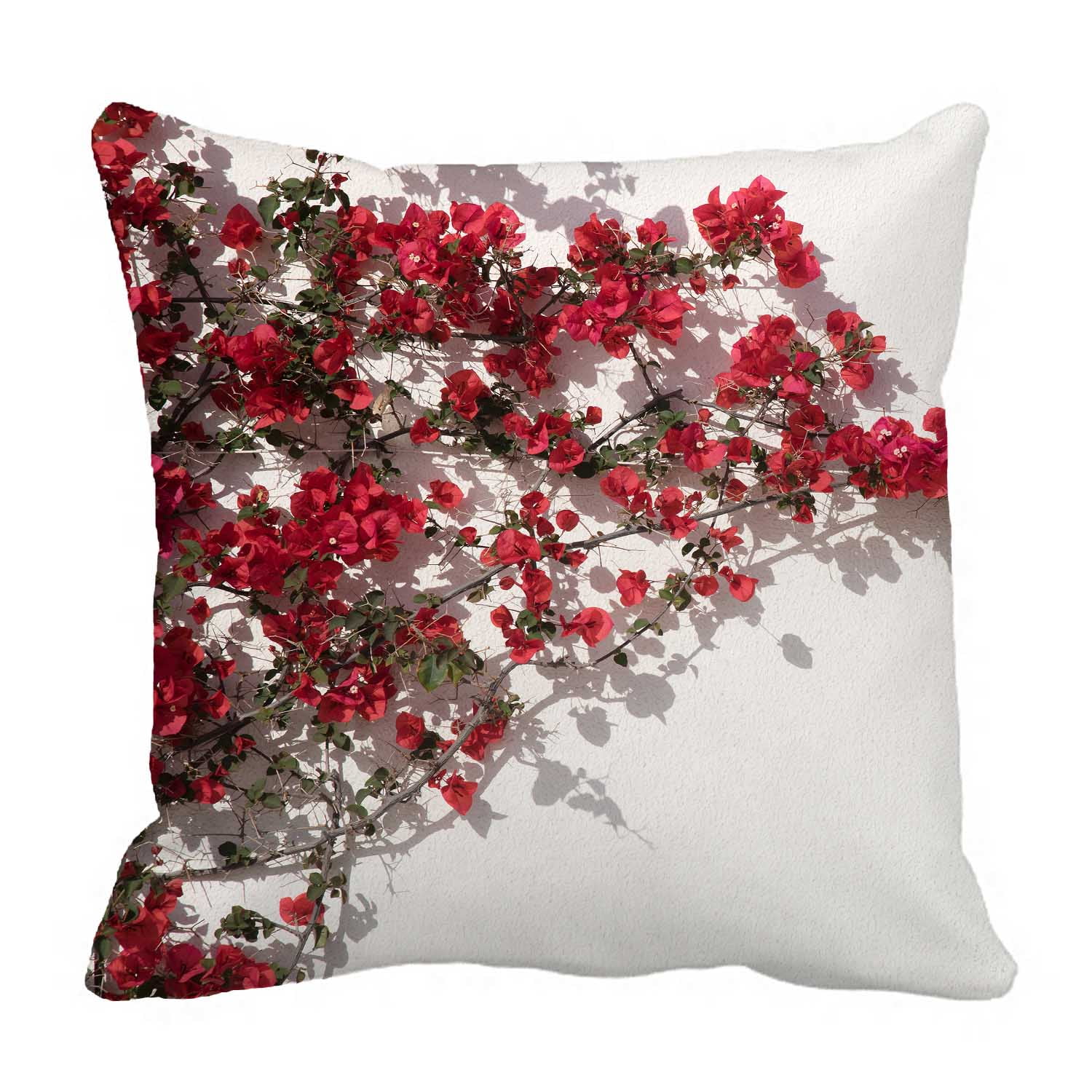 PKQWTM Flowers Bed Decor Pillow Cases Zippered Cushion Cover Size 16x16