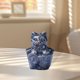 thumbnail image 1 of Estatua de gato, obra de arte, ligera, compacta, moderna, adorable, colección, figura en miniatura Gris, 1 of 8