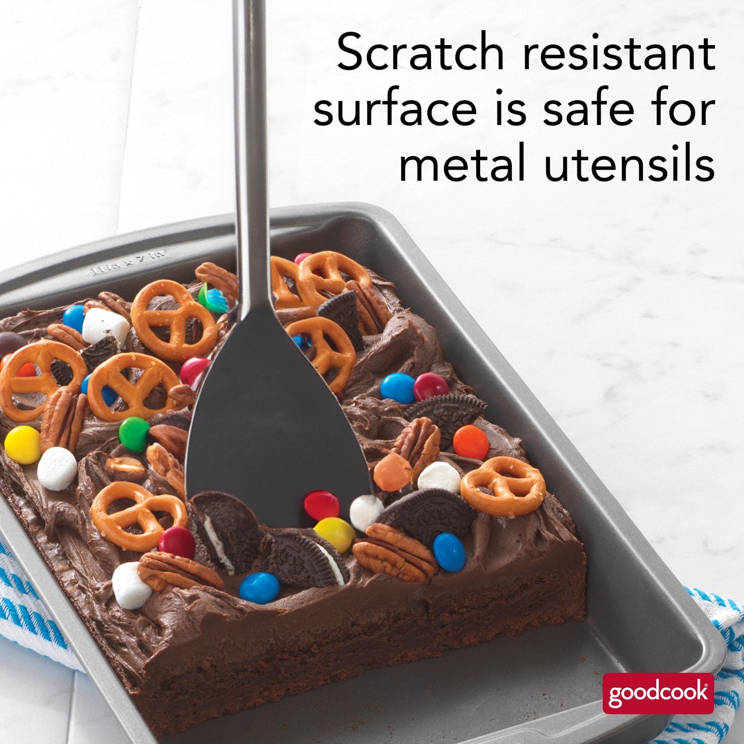 Moule à biscuits/brownies antiadhésif Goodcook, 7x11 po