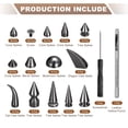 thumbnail image 2 of 150 Sets Cone Spikes Studs, 13 Sizes Studs and Spike Leather Rivets,  Black, 2 of 6