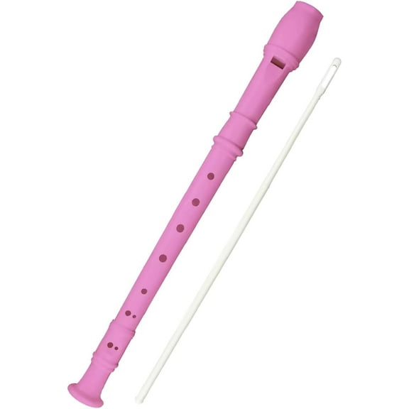 Soprano Recorder 8 Hole Classic German Style Descant Flute Musical Instruments   Cleaning Rod for Beginners Kids School Graduation Gift (pink)