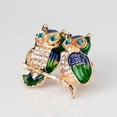 thumbnail image 3 of FRCOLOR Chic Owl Shape Breastpin Creative Brooch Pin for Decoration Use Made of Alloy Multi Color 2.5 inch, 3 of 8