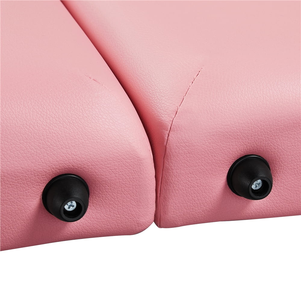 Renwick Adjustable Professional Massage Bed Max. Load Bearing Static 551.2lb, Pink