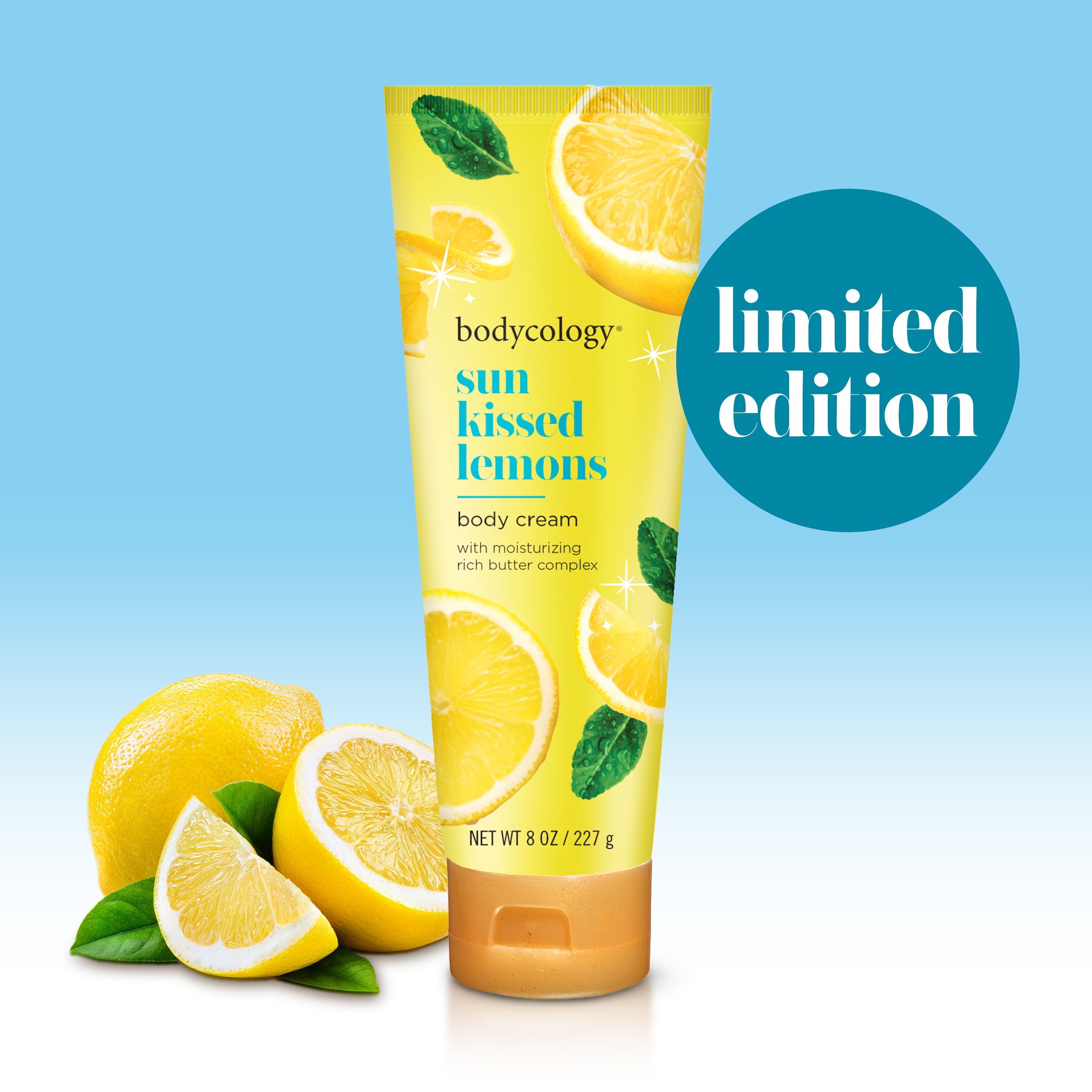 2 pack) Bodycology Shea Butter Body Cream, Sun Kissed Lemons, 8 oz