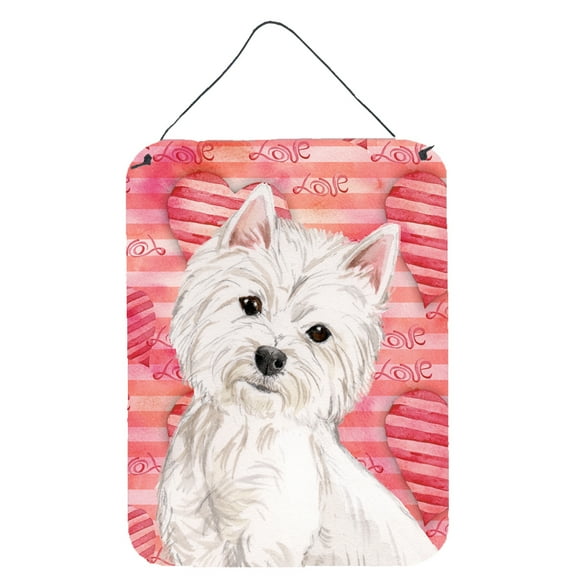 Carolines Treasures BB9464DS1216 Westie Love Wall or Door Hanging Prints 12WX16H multicolor