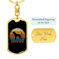 thumbnail image 3 of White Boxer Mom  Stainless Steel or 18k Gold Premium Swivel Dog Tag Keychain, 3 of 16