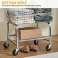 thumbnail image 5 of Yaheetech  Commercial Laundry Cart Laundry Butler with Wheels Silver, 5 of 5