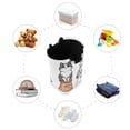 thumbnail image 7 of Yayeee Freestanding Laundry Hamper with Handle Collapsible Large Storage Basket for Clothes, Gray Cute Chubby Cat, 7 of 7
