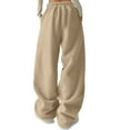 thumbnail image 7 of Generic Baggy Sweatpants for Women Wide Leg Y2K Pants Elastic High Waisted Yoga Workout Trousers with Pockets 2025 Fall Outfits, 7 of 7