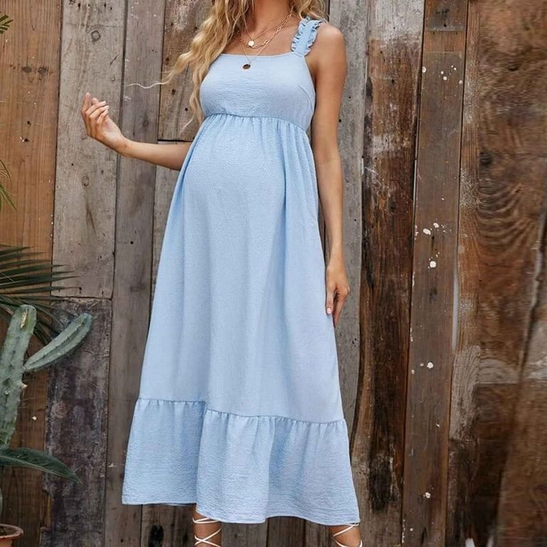 Edvintorg Maternity Dress Summer Women Fashion Solid Color Sleeveless  Casual Comfort Bowknot Baby Shower Dress Maternity Pregnancy Clothes for  Women - Walmart.com