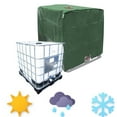 thumbnail image 2 of IBC Tote Cover, 420D Oxford Cloth Sunshade, Outdoor Water Tank Waterproof Cover for 1000L(264Gal) IBC Container, Ton Barrel Protective Hood Cover for Garden Backyard, Green, 2 of 6