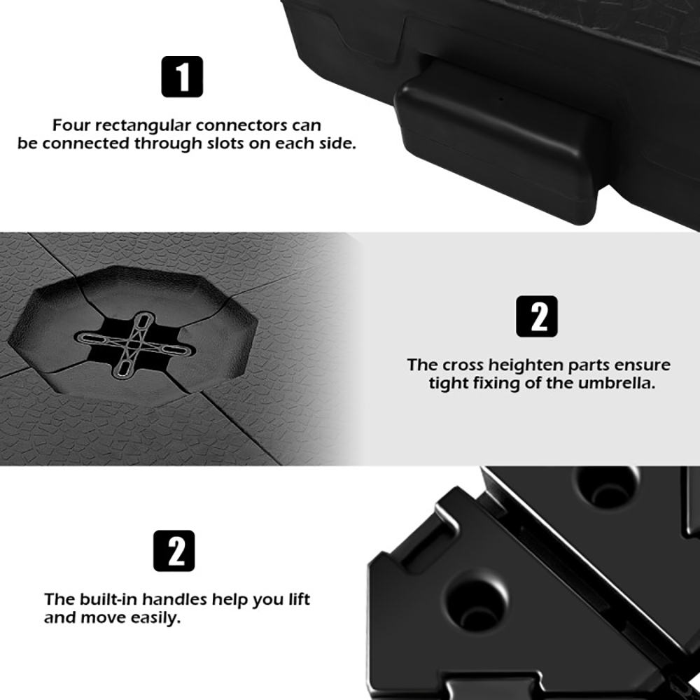 Aimee Lii Patio Cantilever Offset Umbrella Weights Base Plate Set, Patio Umbrella Base