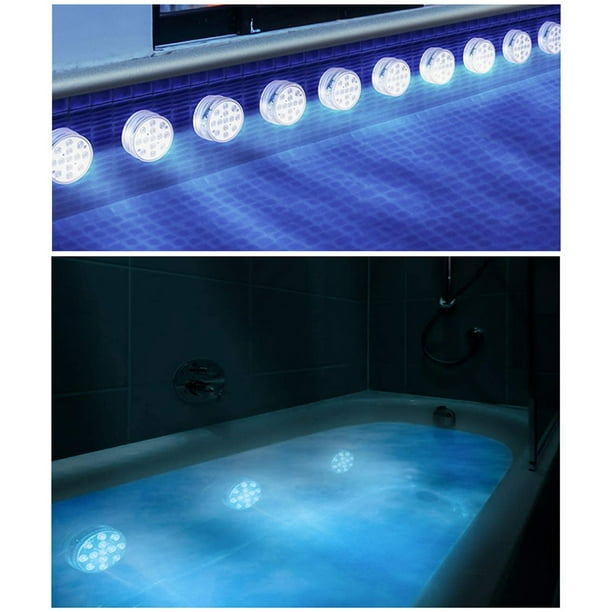 Lumières LED submersibles, 4 packs de lumières sous-marines