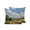 Blue, variant on River Meadow Outdoor Throw Pillow with Insert, 16"x16" Rustic Country Green Riverbank Trees Landscape Waterproof Decorative Square Patio Pillows for Outside Furniture, Sofa, Porch, Garden