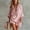 Pink, variant on Morttic Women's Long Sleeve V-Neck Shirt & Wide Leg Shorts Set – Chest Pocket, Hem Slit, Solid Color Summer Two Piece Sky Blue,XXL