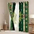 thumbnail image 3 of Homewish Ancient Bohemain Aztec Blackout Curtains Set of 2 (52x84 Each),Rustic Western Tribal Window Curtains,Green Beige Curtains and Drapes For Kids,Luxury Bedroom Decor, 3 of 6