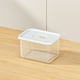 thumbnail image 1 of Contenedor de Almacenamiento para Refrigerador con Tapa | Recipiente Hermético de Plástico Apto para Uso Alimentario de 780 Ml con Divisor | Apto para Congelador, Apilable y Transparente. Organizador, 1 of 6