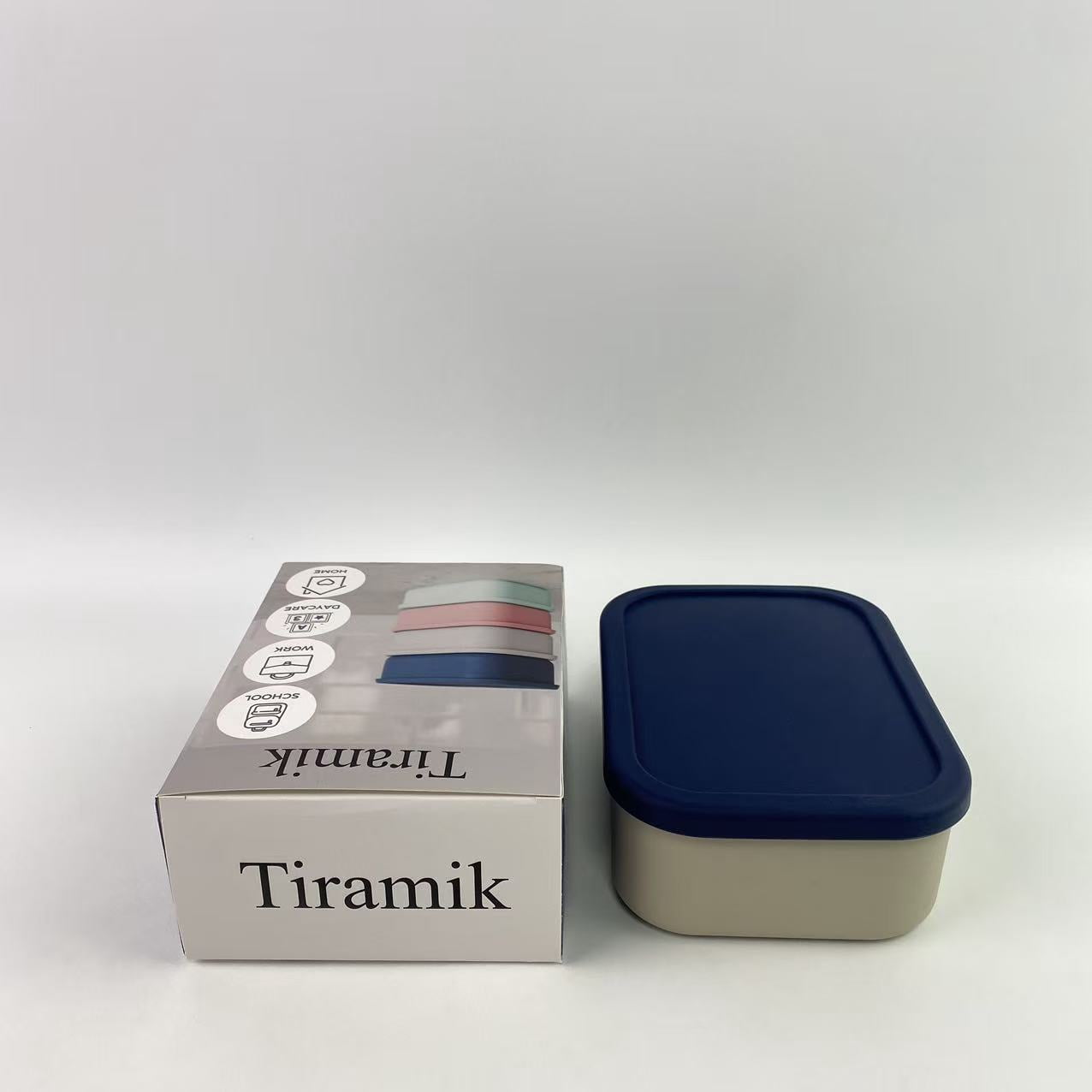 Tiramik Lunch boxes,3 Compartment Lunch Box - Microwave, Dishwasher and Freezer Safe