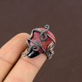 thumbnail image 3 of Natural Rhodochrosite Gemstone Handmade Copper Wire Wrap Ring Size 6, 3 of 4