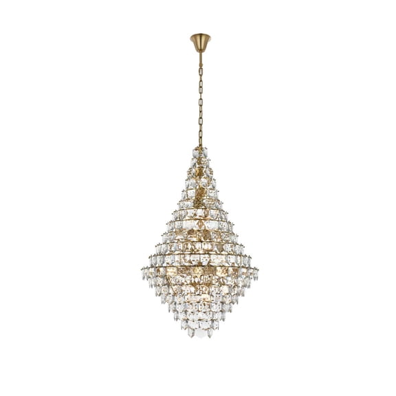 Elegant Lighting Adaline 36" Chandelier in Satin Gold