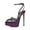 Purple, variant on XYD Women Sexy Rhinestone Caged Peep Toe Ankle Strap Sandals Stilettos Platform High Heel Pumps Fashion Shoes Size 7 Red