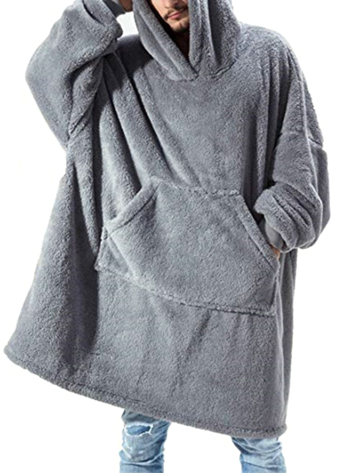 Details about   Loose fit sweatshirt hooded blanket Oversized Sweatshirt Fleece Blanket sweaters 