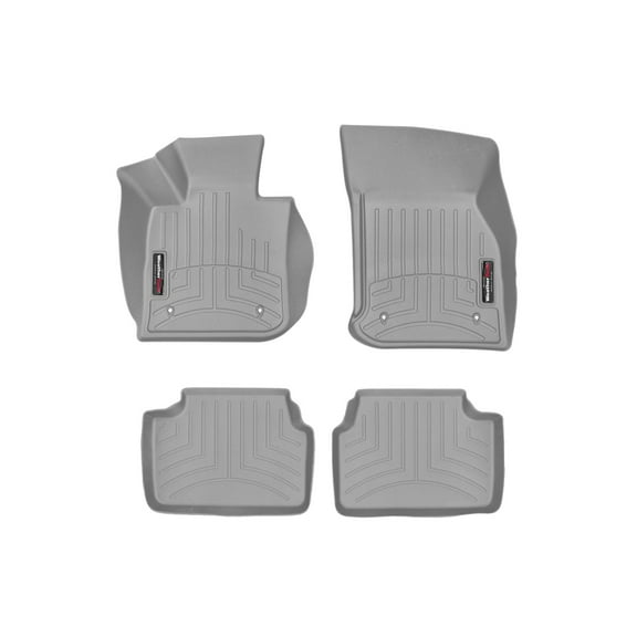WeatherTech Custom Fit FloorLiners compatible with 2015-2024 MINI Hardtop - 1st & 2nd Row (2-pc. Rear Liner), Grey