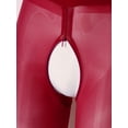 thumbnail image 2 of Kaerm Collants Opaques pour Femmes en Soie 20D Brillants avec Pieds, Fermeture Éclair, Lingerie Huileuse, Collants Rouges G, 2 of 4