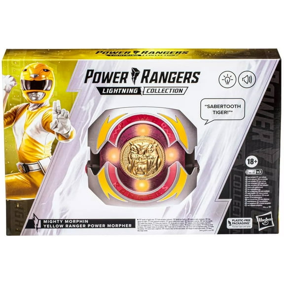 Hasbro Power Rangers Lightning Collection Yellow Ranger Action Figure, 13.5" x 9"