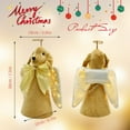 thumbnail image 3 of cpengpj Gold Christmas Dog Angel Tree Topper Lighted with Warm White LED, Adjustable Brightness Star Decoration for Holiday Festivities, 3 of 6