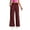 Wine, variant on LEBONYARD Womens Pants Plus Size Clerance Elastic Waist,Women Solid Color Elastic Waist Sports Casual Pants with Side Pockets Wine S
