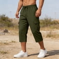 thumbnail image 2 of Horkkom Cargo Shorts for Men Elastic Waist Drawstring Hiking Shorts Summer Outdoor Casual Shorts with Pockets, S-3XL, 2 of 10