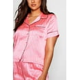 thumbnail image 4 of Womens Satin Short Pajamas Set - Sleepwear Button Down Two-piece Pj Sets Flannel Loungewear, 4 of 5