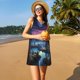 thumbnail image 3 of Easygdp Fantasy Landscape Starry Night para Vestido Transpirable de Mujer, Vestido Suelto de Manga Corta con Pliegues y Bolsillos para el Verano, 3 of 7