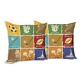 thumbnail image 6 of Ambesonne Colorful Throw Pillow Cover 2 Pack, Sports Art, 24", Multicolor, 6 of 6