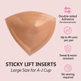 thumbnail image 3 of Large Size Lift Inserts Sticky Bra Lightly Padded for Large Bust Adhesive Lifting Bras for D+ Cup Reusable, 3 of 6