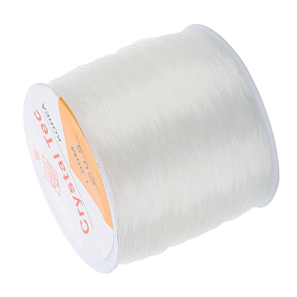 New 50 Meters Strong Mixed Color Transparent Crystal Elastic Thread, White  Flat Crystal Thread, Bead Elastic Thread, Hand-woven Bracelet, Bead Thread,  Elastic Rope ( Pack of 1/2 )