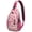 Strawberry, variant on Vintage Daisy Print Sling Bag for Travel, Small Lightweight Boho Flower Shoulder Backpack with Aesthetic Floral Design for Hiking, Cycling, Shopping