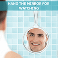 thumbnail image 4 of OMIRO 10.5'' x 5.7'' Round Handheld Face Mirror with Handle, Double-Sided, 1x/20x Magnification, Transparent White, 4 of 5