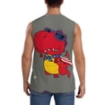 thumbnail image 4 of Gaeub Dinosaur Super Hero Cartoon Men's Sleeveless Muscle Shirts Workout Tank Tops, Odor Protection and Comfortable - XX-Large, 4 of 8